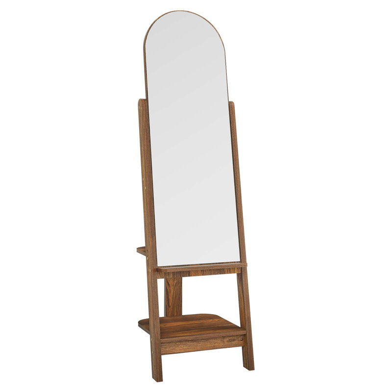 Modway Ascend Standing Mirror, Walnut