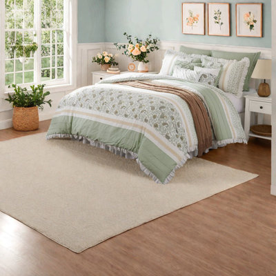 Ensembles de literie en coton de qualité supérieure, confort campagnard floral pour la maison