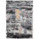 Hand Knotted Abstract Area Rug in Charcoal/Gold/Orange/Ivory