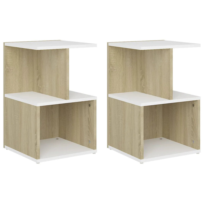 Donahue Bedside Cabinet Engineered Wood, Black Oak, 2