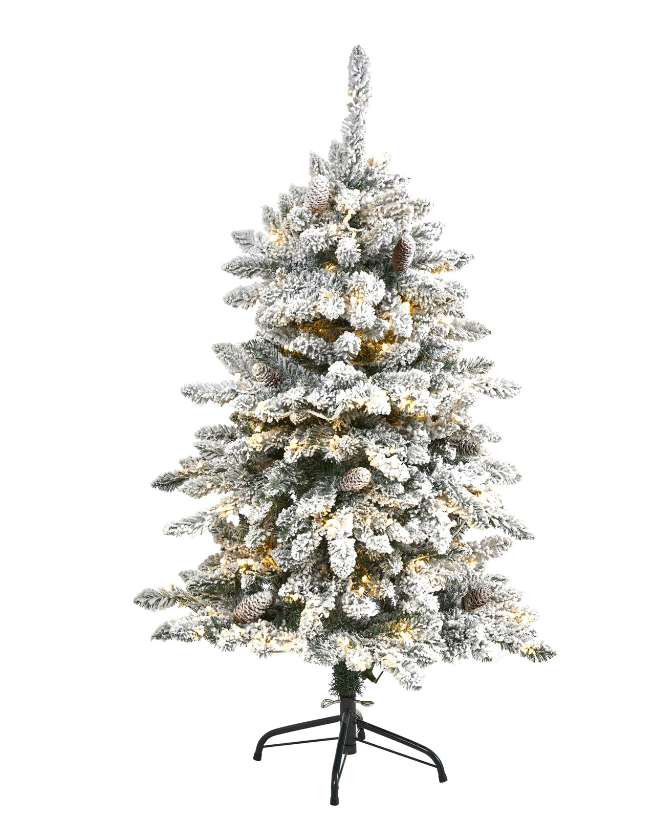 Lighted Artificial Christmas Tree, 4' H