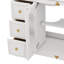 Meuble-lavabo de 36 pouces avec lavabo en céramique, meuble de rangement pour salle de bain avec 3 tiroirs, 2 portes et 2 tablettes latérales ouvertes-542563535