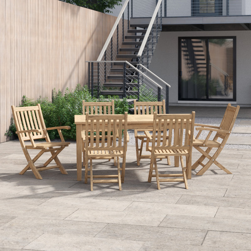 Ensemble repas d'extérieur 7 pièces Marina, (L 60 po x l 40 po x H 29,5 po)