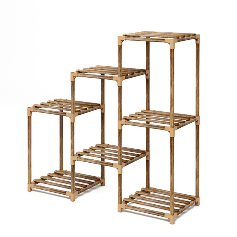 Présentoir à plantes 7 tablettes en bois massif