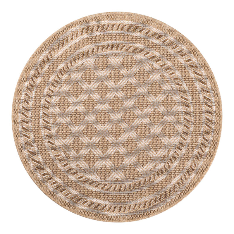 Tapis d'extérieur à treillis, Rond 3 pi 3 po