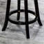 Le tabouret pivotant à hauteur de comptoir de 24 po est doté d'un siège en tissu gris anthracite qui ajoute une touche d'élégance au tissu. Fabrication en bois massif. Pieds évasés pour un meilleur équilibre. Coussin en mousse épaisse. Protection du repose-pieds en métal-1058370433