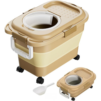 Dog Food Storage ContainerCollapsible Dog Food Container With Travel Silicone Bowl And Scoop For DogCatBird FoodKeep Dry Food FreshEasy To Move