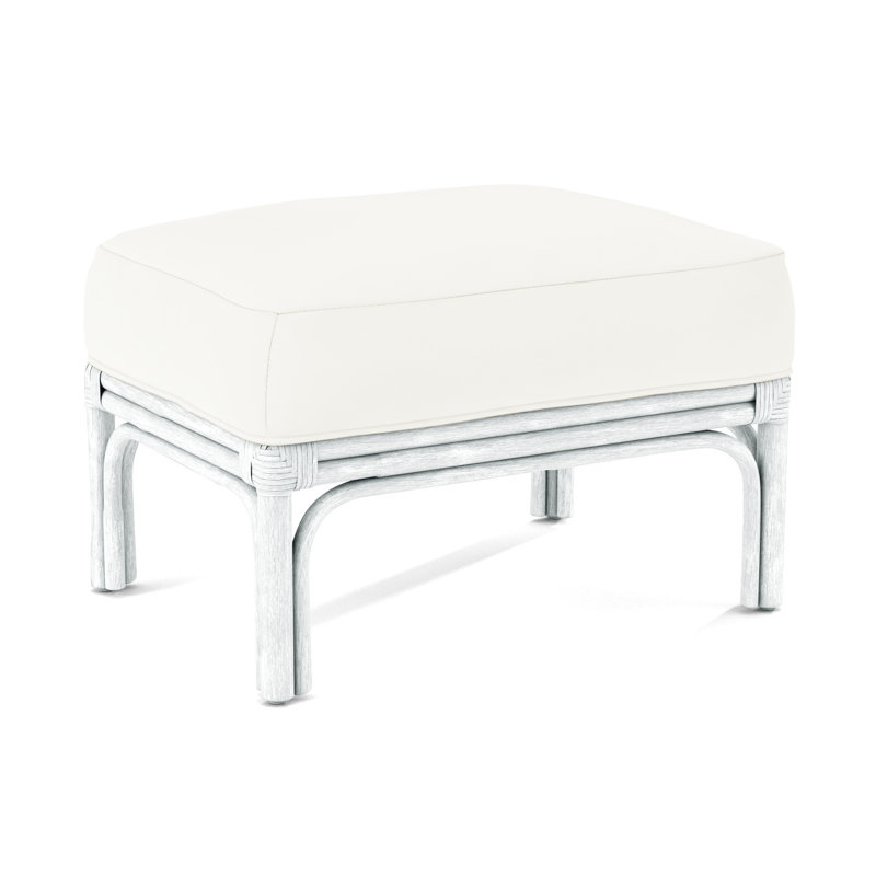 Boca Ottoman, Salsa Stripe; 0210-21, Frost White