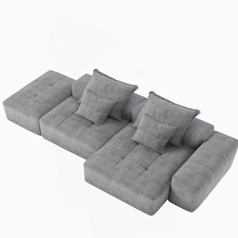 Canapé modulaire surdimensionné Modern, Gris 