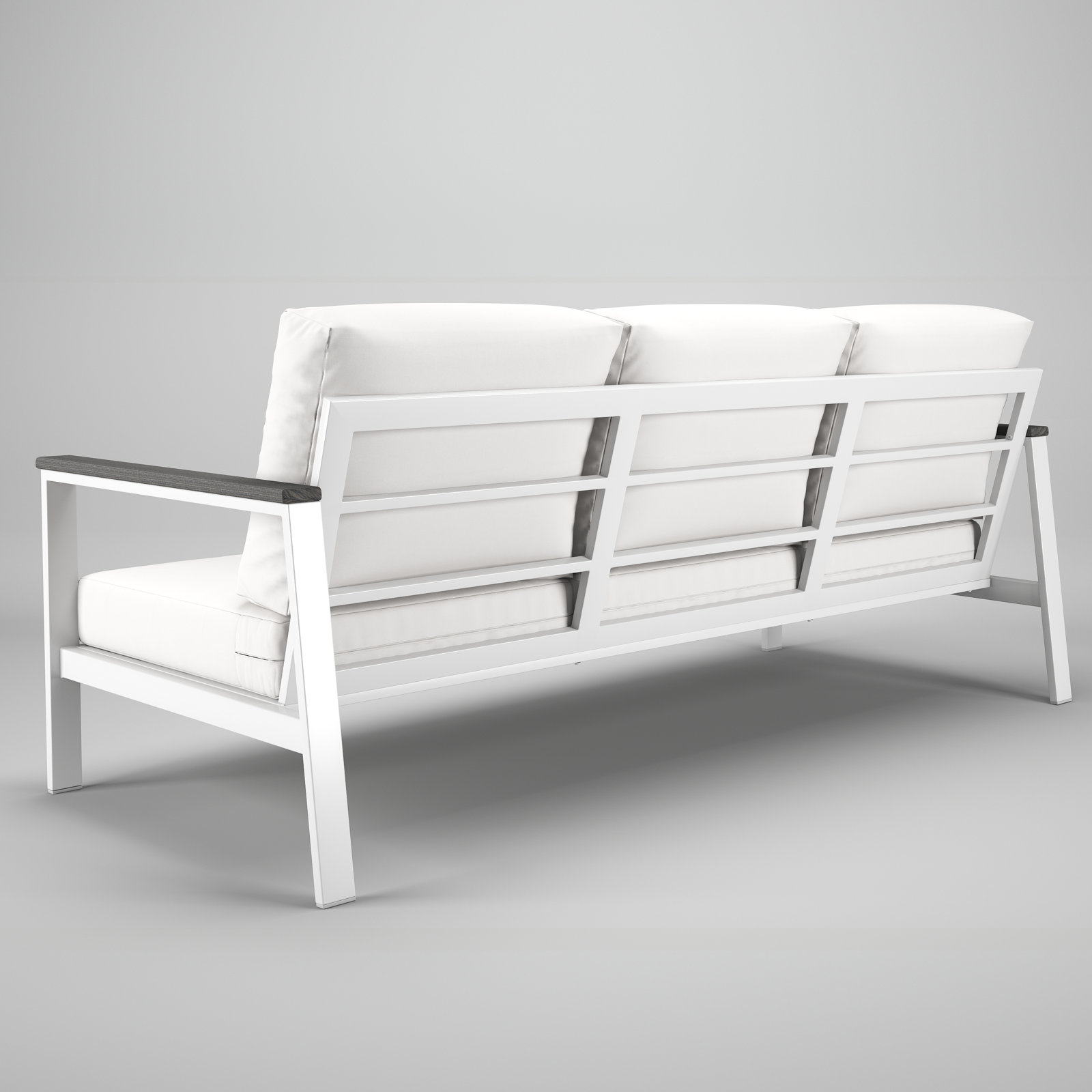 Townsend 80" Sunbrella® Patio Sofa, Gray, Canvas White