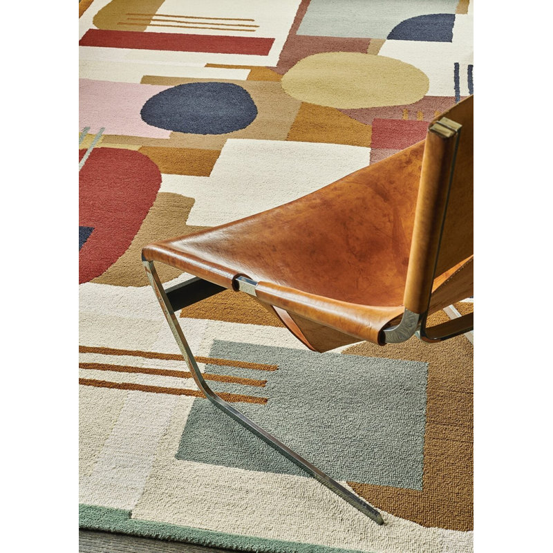 Artopia Handmade Wool Abstract Area Rug, Rectangle 5'7" x 7'10"