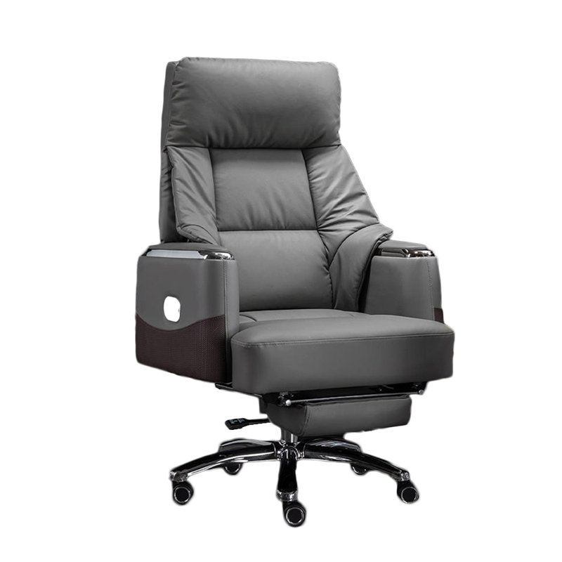Fauteuil de direction avec appui-tête Sasharae, Gris