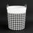 Houndstooth Pattern Large Capacity Storage Bin With Aluminum Handles, Foldable Fabric Laundry Hamper For Home, Office, Dorm - Multi-Purpose Organizer (115L)-2086492252