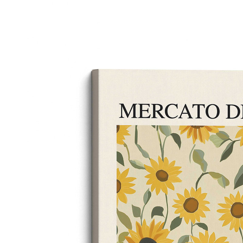 Marché aux fleurs d'été en Toscane, Toile tendue, H 12 po x l 8 po