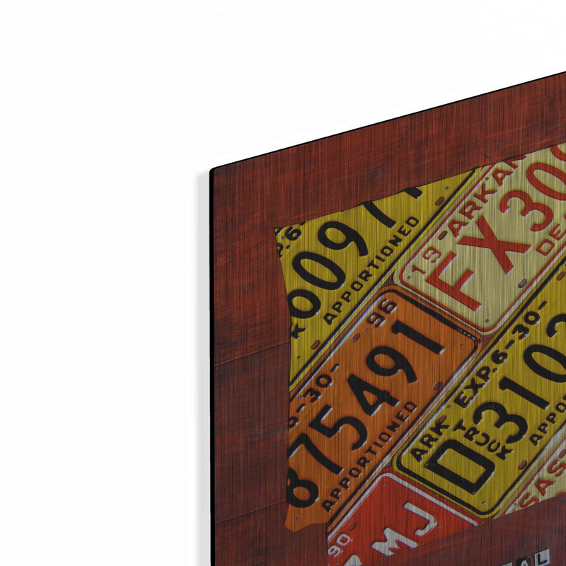 «Arkansas Map» par Design Turnpike, H 12 po x l 12 po