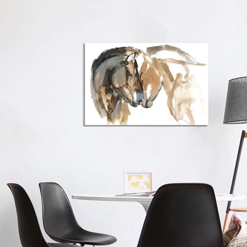 Nose To Nose (Przewalski) by Mark Adlington - Wrapped Canvas Gallery-Wrapped Canvas Giclée