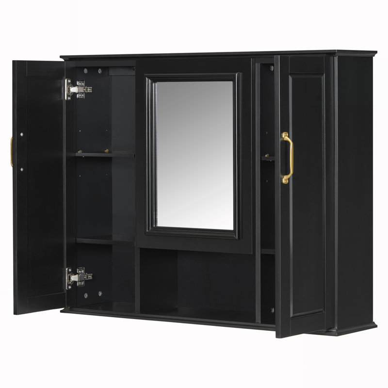 Wall Mounted Bathroom Storage Cabinet, Black