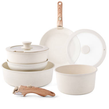 11Pcs Pots and Pans Set, Nonstick Cookware Set Detachable Handle