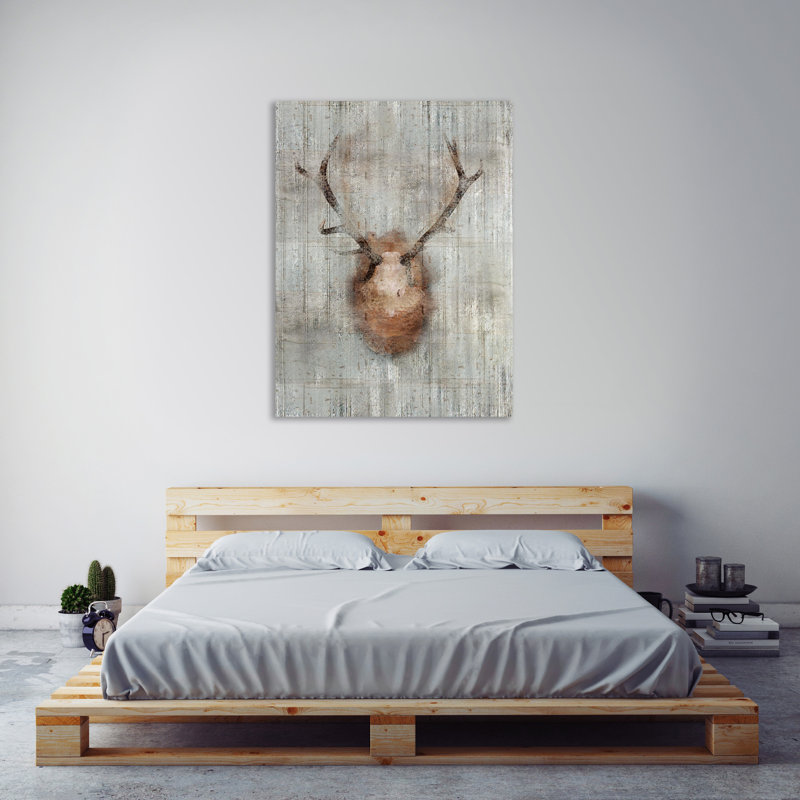 « antlers 2 » par kimberly allen, impression sur toile tendue, H 20 po x l 15 po x P 1,5 po