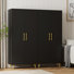 63" H x 31.5" W x 15.7" D Wood Pantry Cabinet Set with Adjustable Shelf