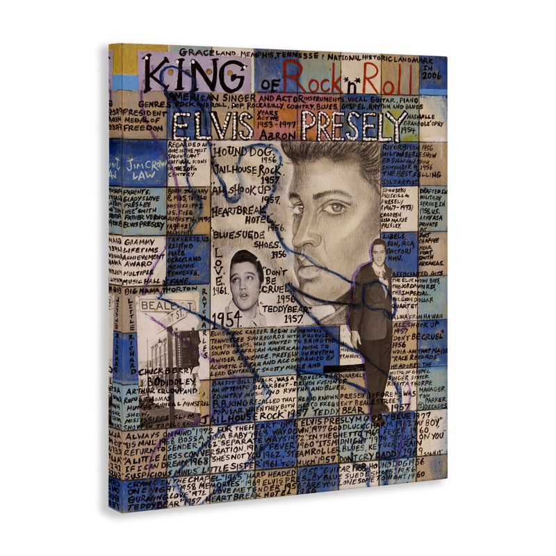«Elvis Presley Collage» par Sabin, H 30 po x l 24 po