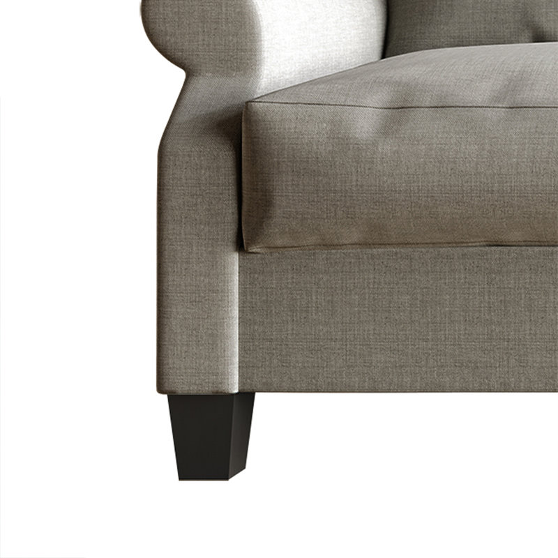 Mayner Upholstered Accent Chair, Gray 100% Linen