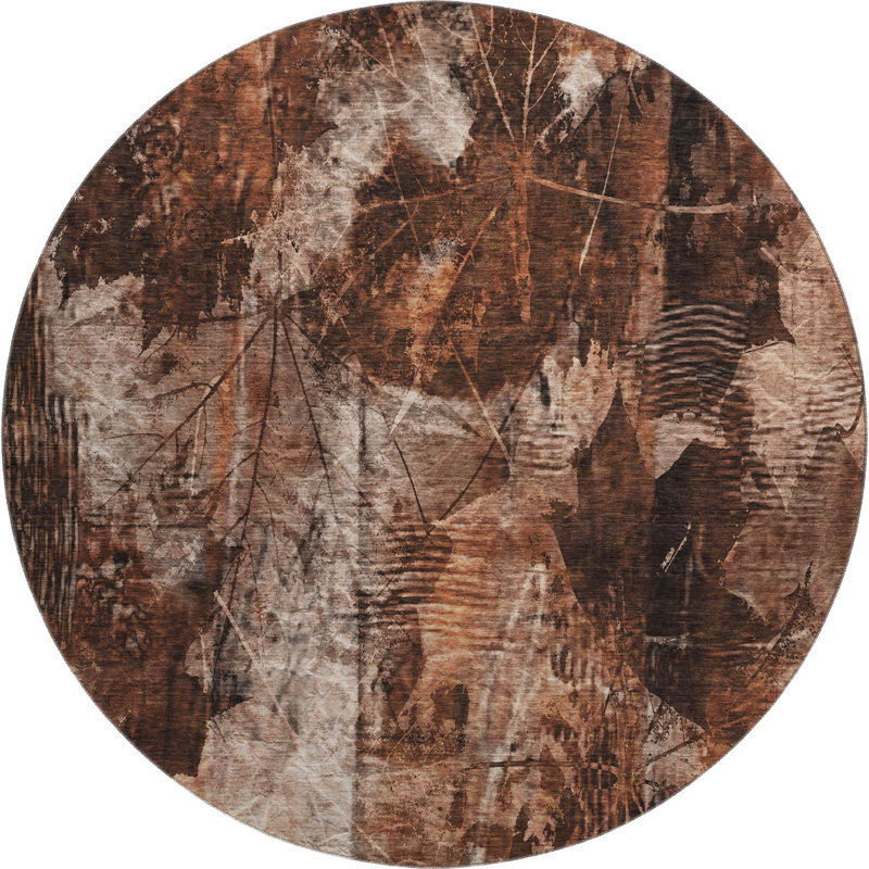 Cerrito Area Rug with Non-Slip Backing, Round 8'