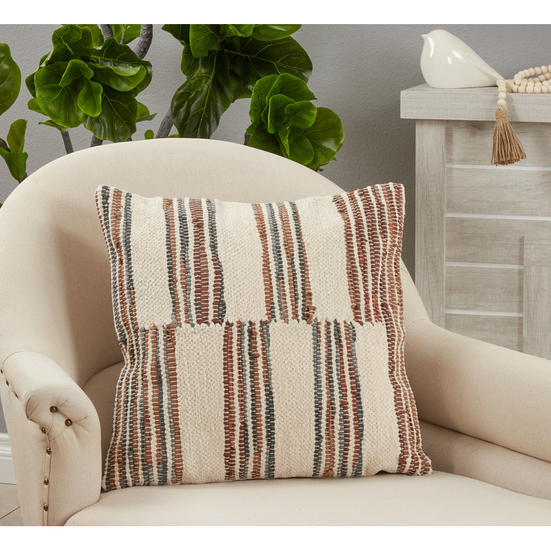 Raissa Collection Striped Cotton Pillow Cover