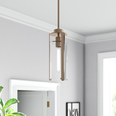 Luminaire suspendu cylindrique à 1 lumière Keziah