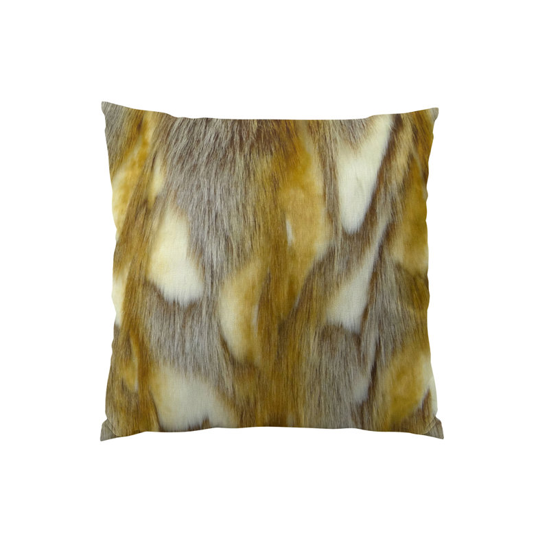 Brandy Fox Animal Print Reversible Throw Pillow, 22" H x 22" W