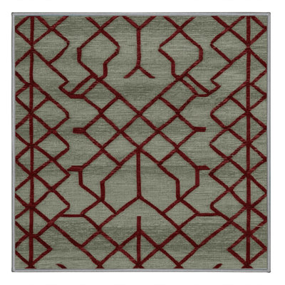 Tapis brun treillis lavable à la machine