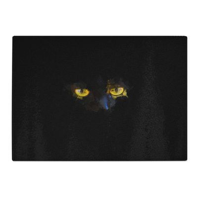 Glass Eyes of A Cat in Abstract Chopping Board