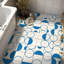 Dosseret à motif géométrique bleu Boho