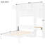 Lit double peu encombrant avec tablettes de rangement et surface de travail confortable