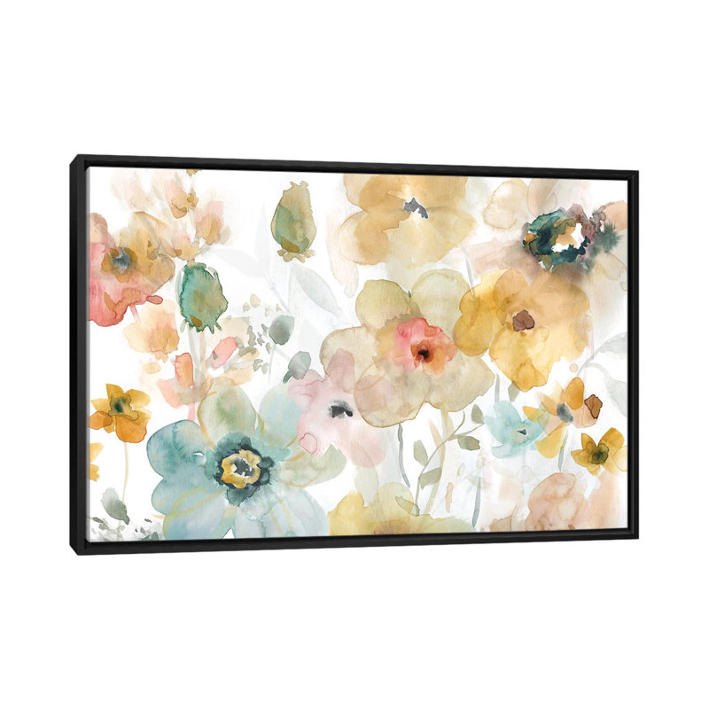 « mou spring i », reproduction sur toile, H 32 po x l 48 po x P 1,5 po, Toile avec cadre noir, Pas de tapis