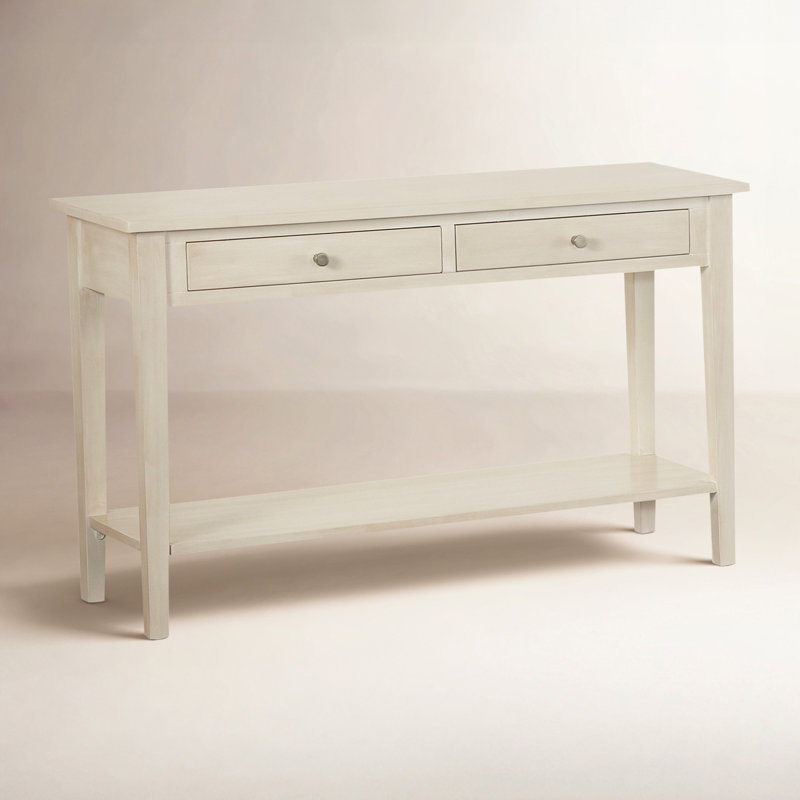 Console en bois massif East Hampton, Bisque