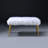 Fashionable Bedroom Bench With Fluffy White Faux Fur And Golden Metal Frame In Gold Soft Cuddly