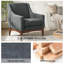 Fauteuil Arshanti avec pieds en bois massif-76353533