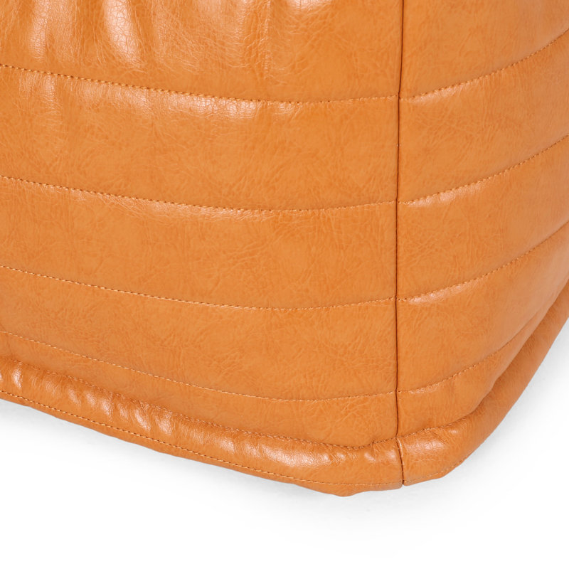 Repose-pieds rectangulaire recouvert de similicuir - et coussin de sol, 24 po x 24 po x 12 po, capacité de poids de 200 lb, nettoyage des taches requis et capacité d'utilisation, recommandé
