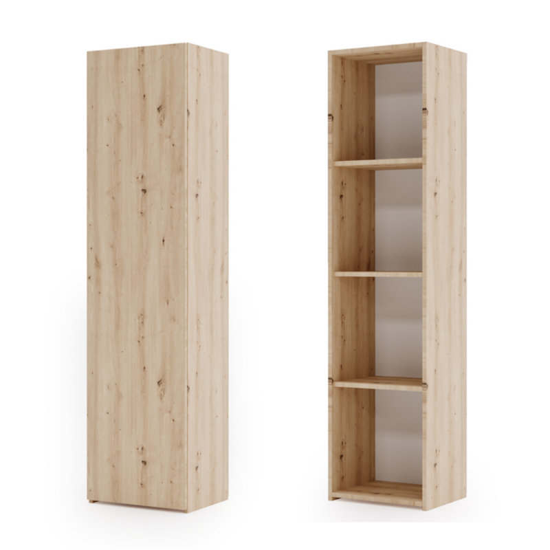 160cm H x 40cm W Library Bookcase, Artisan Oak