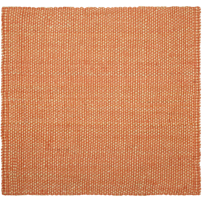 Stantonsburg Natural Fiber Hand Woven Jute Abstract Rug, Square 6'