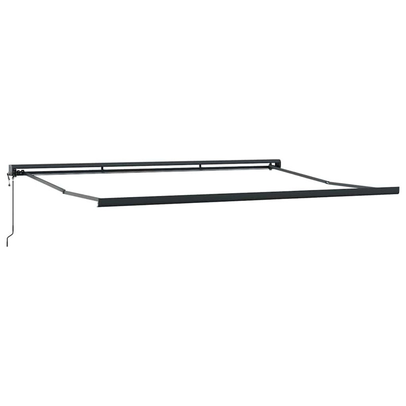 Brayden Studio Retractable Door / Window Awning, Anthracite, 500 cm W x 300 cm D