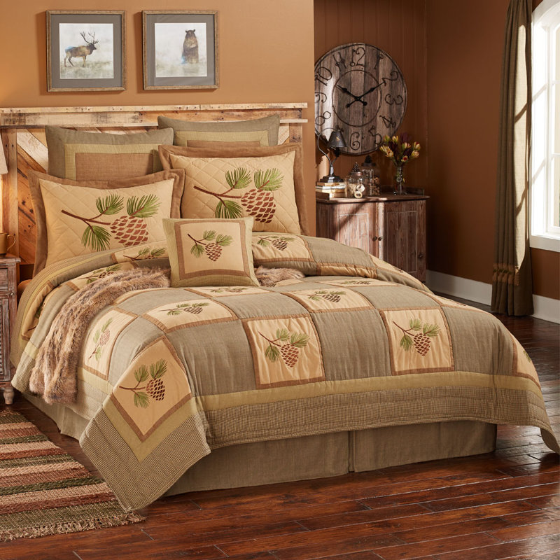 Cotton Percale Patchwork Quilt, Queen Quilt
