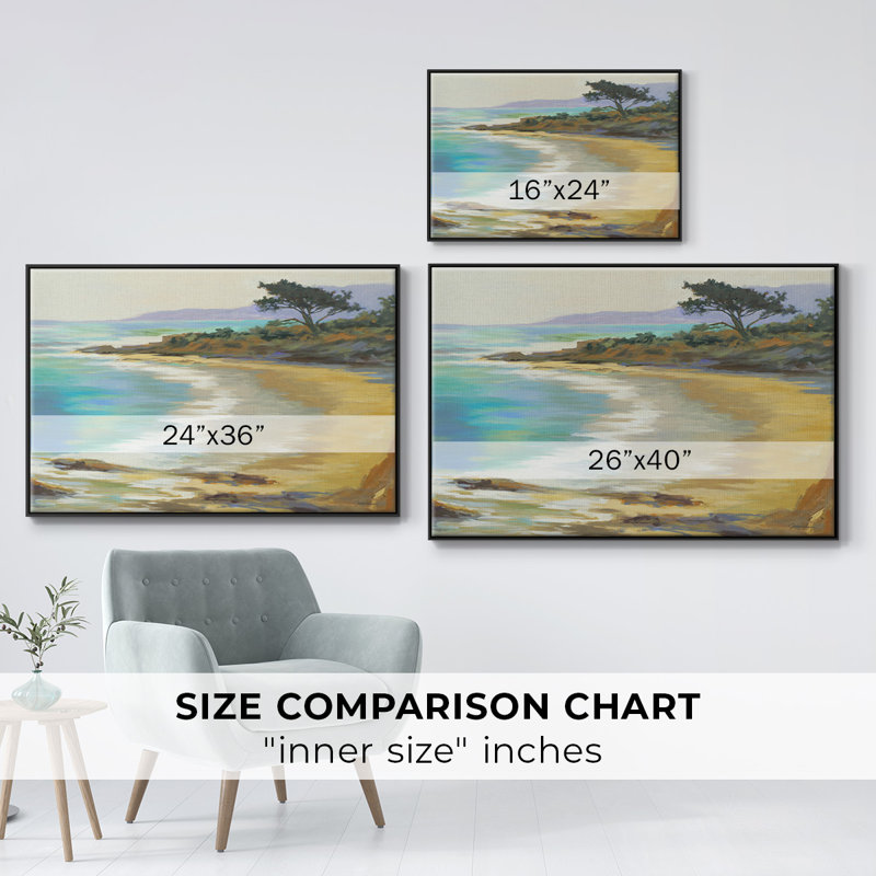 Rocky Point, reproduction d'art sur toile, H 25 po x l 37 po x P 2 po, Noir