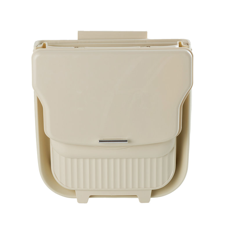 Foldable Kitchen Hanging Trash Bin, Beige
