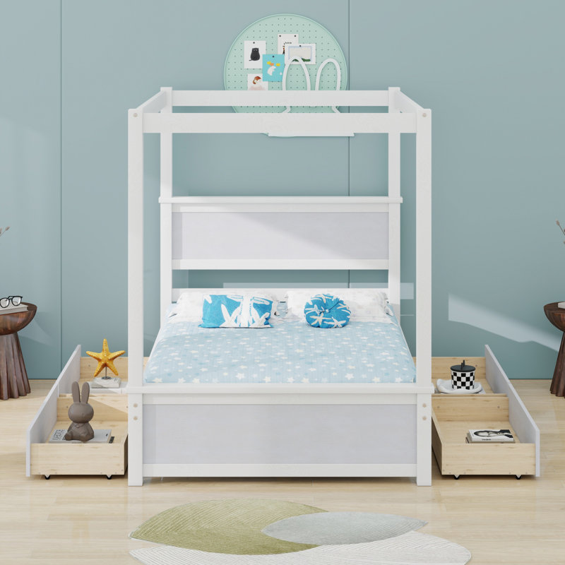 Canopy Bed With 4 Drawers