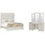 Grand lit tapissier avec 2 tables de chevet Bonaire-125368645-125368650
