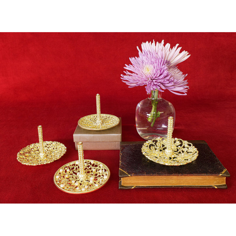 Flora Metal Ring Holder, Gold