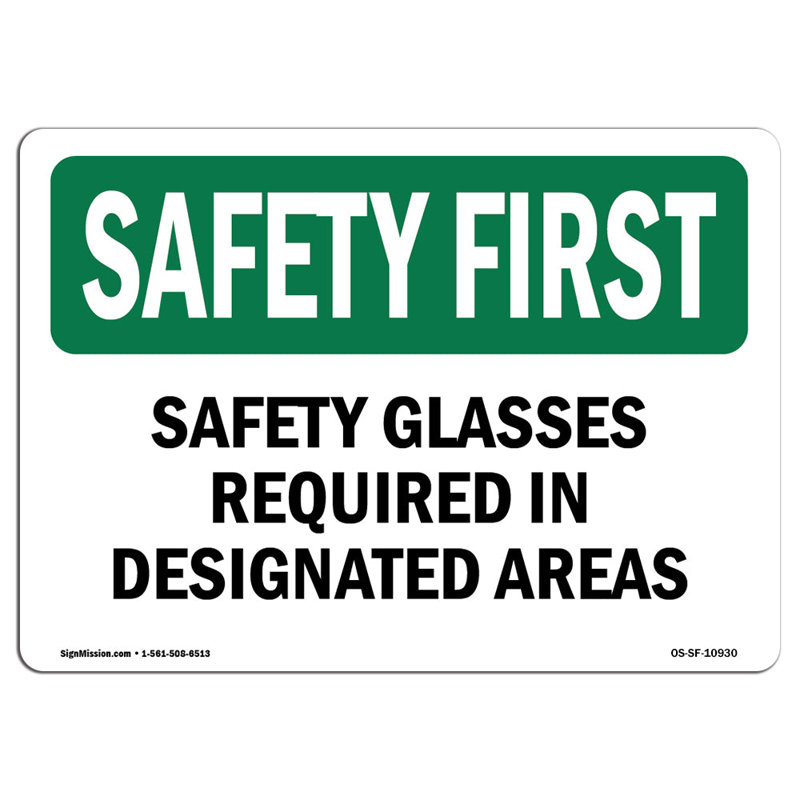 Safety Instructions Sign, 12" H x 18" W x 0.1" D