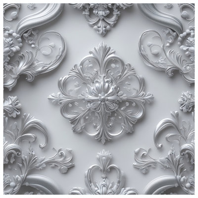 Ornate Silver Embellishments Double Sided Throw Pillows